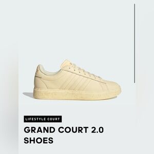 adidas Grand Court 2.0 Sneakers in Pale Cream